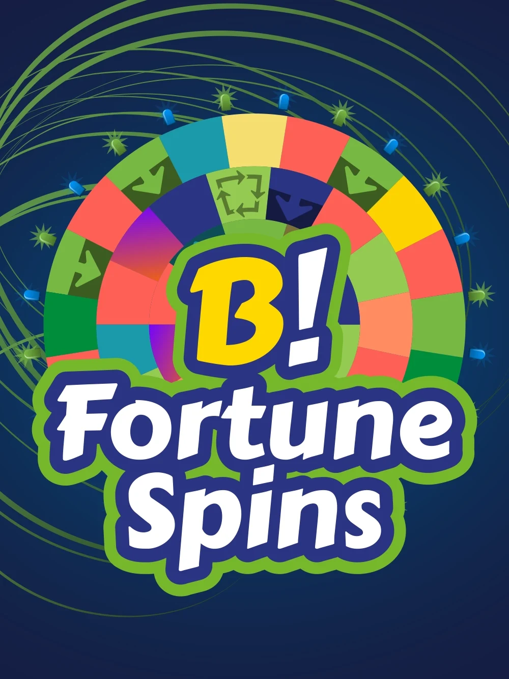 Slot de fortuna con símbolos brillantes y estilo de jackpot.
